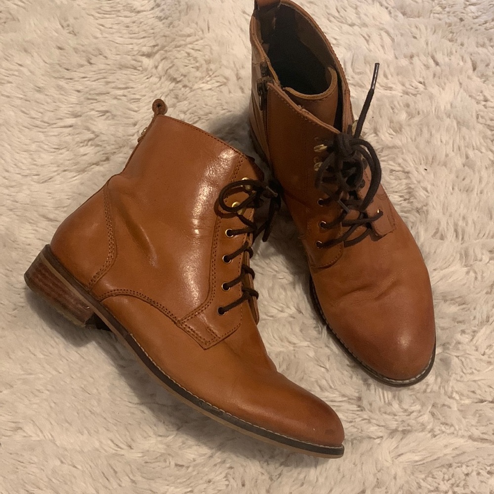 VGUC Dune London Lace Up Leather Ankle Boot 8